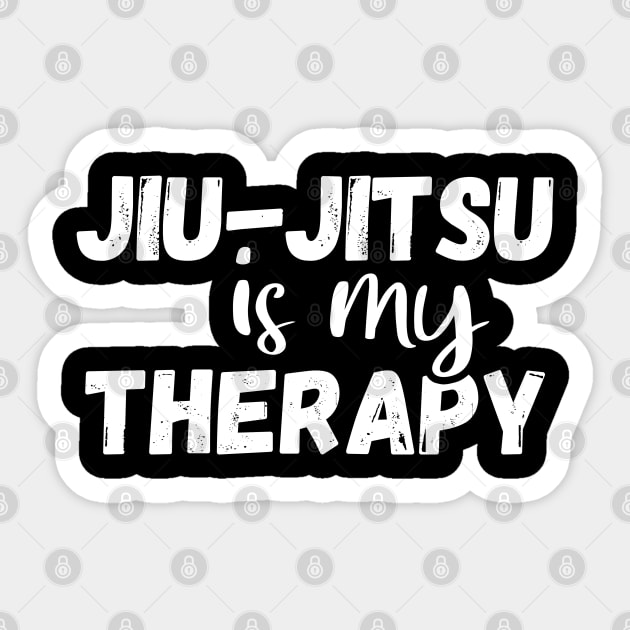 Jiu-jitsu is my therapy, brazilian jiu jitsu lover gift Sticker by fighterswin